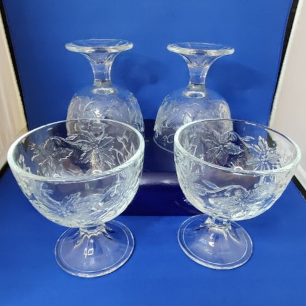 Princess House Dessert Compotes -Footed - Set of 4 -Fantasia (575) -Retired - Picture 6 of 9